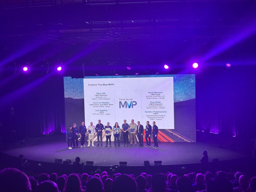 Recognized as Crestron True Blue MVP at Masters 2025 3 Crestron Masters 2025 Madrid True Blue MVP