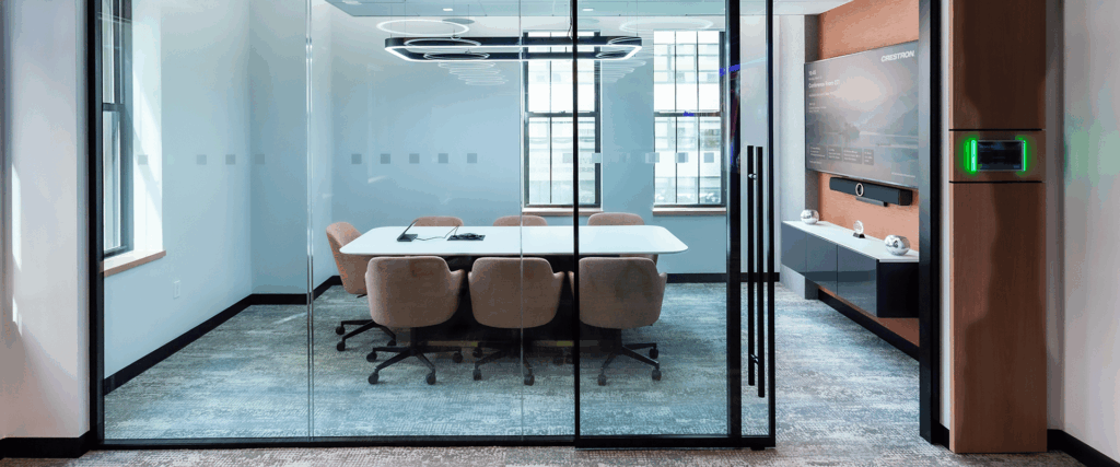 The Pros and Cons of All-in-One Video Conferencing Bars 1 Crestron Videobar 70 in Meeting Room, All-in-one video conferencing bar